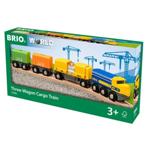 Brio Three-Wagon Cargo Train 33982