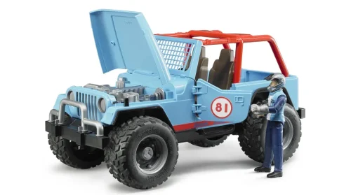 Bruder® Jeep Cross Country Racer Blue with Driver