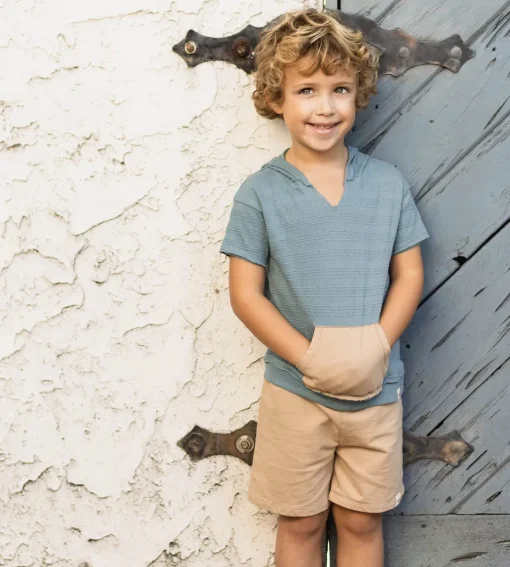 Burt's Bees Organic Baby Dotted Jacquard Sweatshirt & Shorts Set