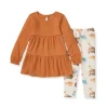 Burt's Bees Organic Baby Girl Turkey Time Shirt and Pant Set
