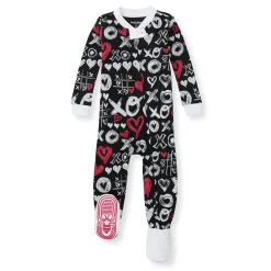 Burt's Bees Organic Baby One-Piece Sleeper XO Doodles