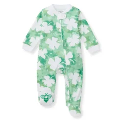 Burt's Bees Organic Baby One-Piece Sleep & Play Artsy Clover