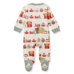 Burt's Bees Organic Baby One-Piece Sleep & Play Holiday Toy Train