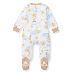 Burt's Bees Organic Baby One-Piece Sleep & Play Stardust Bunnies Blue