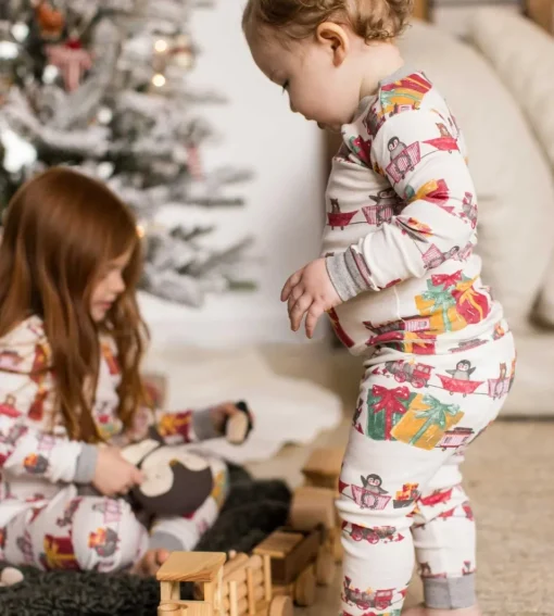 Burt's Bees Organic Baby One-Piece Sleep & Play Holiday Toy Train