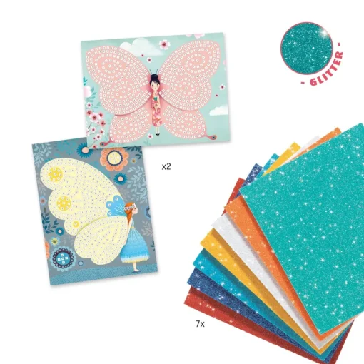Djeco Sticker Mosaic Craft Kit: Butterflies