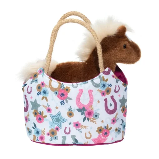 Douglas Sassy Pet Sak Boho Horseshoe with Chestnut Horse 6.5"