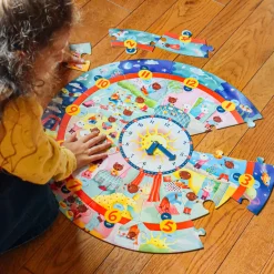 eeBoo 25 Piece Giant Puzzle Around the Clock