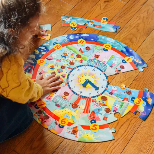 eeBoo 25 Piece Giant Puzzle Around the Clock