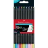 Faber-Castell Black Edition Colored Pencils - Neon & Pastel (Box of 12)