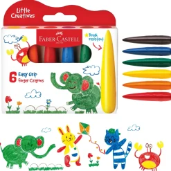Faber-Castell Little Creatives 6 Easy Grip Finger Crayons