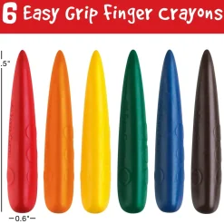 Faber-Castell Little Creatives 6 Easy Grip Finger Crayons