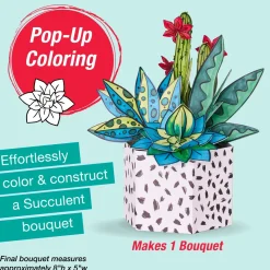 Faber-Castell Pop Up Coloring Bouquet - Succulents