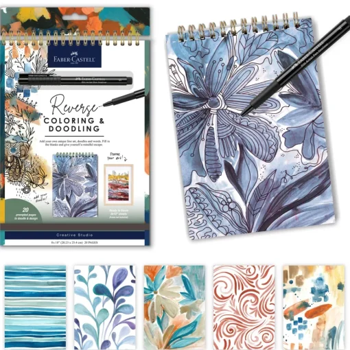 Faber-Castell Reverse Coloring & Doodling Book - Neutrals Edition