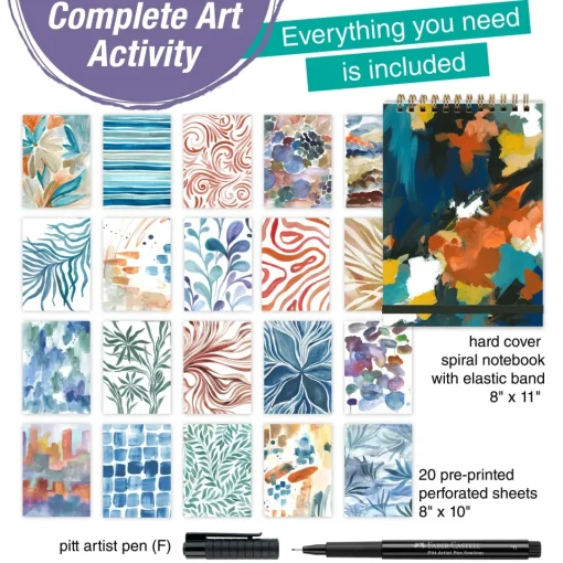 Faber-Castell Reverse Coloring & Doodling Book - Neutrals Edition