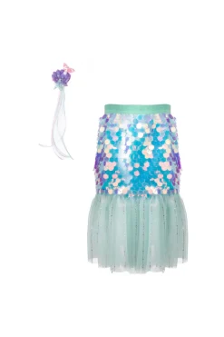 Great Pretenders Bling Bling Mermaid Skirt & Hairclip Set Mint Size 4/6