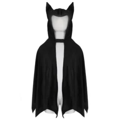 Great Pretenders Hooded Bat Cape Black