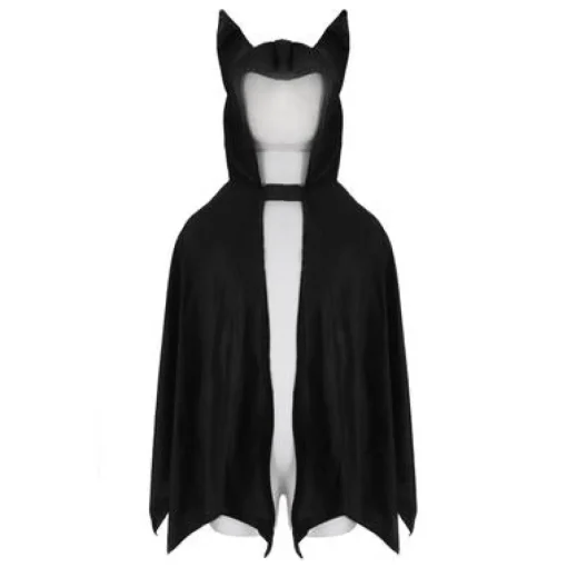 Great Pretenders Hooded Bat Cape Black