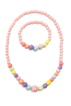 Great Pretenders Necklace and Bracelet Set: Pearly Pastel