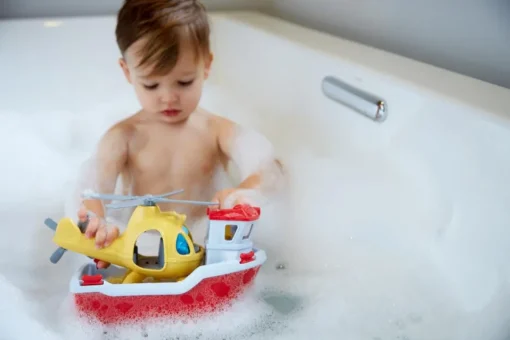 Green Toys Rescue Boat & Helicopter