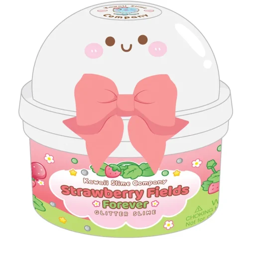 Kawaii Slime: Strawberry Fields Forever Glitter Slime