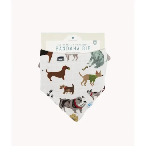 Little Unicorn Cotton Muslin Reversible Bandana Bib Woof