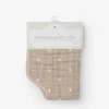 Little Unicorn Cotton Muslin Burp Cloth Taupe Cross