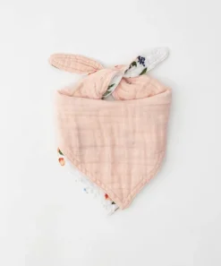 Little Unicorn Cotton Muslin Reversible Bandana Bib Watercolor Rose