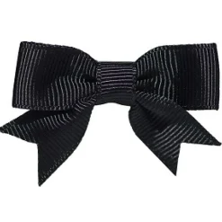 No Slippy Hair Clippy Emily Grosgrain Baby Bow Black