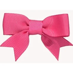 No Slippy Hair Clippy Emily Grosgrain Baby Bow Shocking Pink