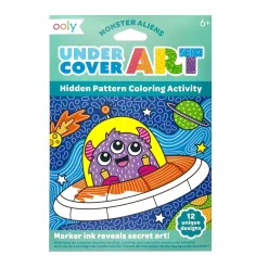 Ooly Undercover Art Hidden Pattern Coloring Activity Art Cards - Monsters Aliens